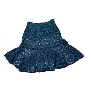 VTG Furst of a Kind Knit Mini Skirt | Handmade w/ Vintage Fabric | XS/S